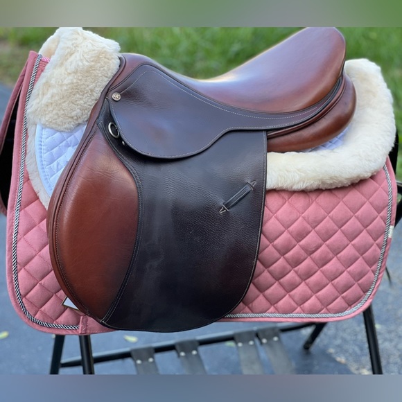 NEW Pink - Lettia saddle pad/bonnet for English jumping saddles and horse/full - Picture 3 of 3